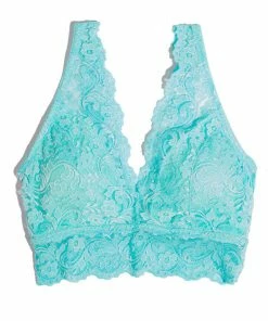 SAS Bras Signature Lace Deep V Bralette | Blue Radiance