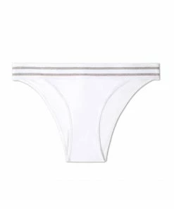 SAS Banded Bikini Bottoms | White Swimwear