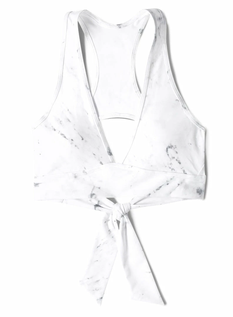 SAS Plus Size Bikini Tops Cut-Out Racerback Bikini Top | White Marble 6 SAS Plus Size Bikini Tops Cut-Out Racerback Bikini Top | White Marble