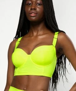 SAS Long Lined Underwire Bikini Top | Neon Yellow