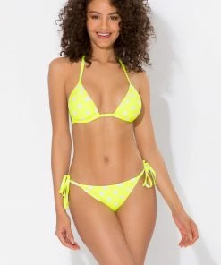 SAS Triangle String Bikini Set | Safety Yellow W/ White Dot
