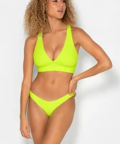 SAS Swimwear French Cut Brazilian Bikini Bottom | Neon Yellow