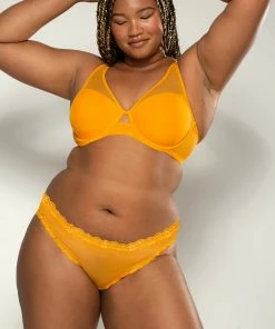 SAS Lace Trim Cheeky Panty 2 Pack | Saffron/Black Hue Panties