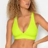 SAS Cut-Out Racerback Bikini Top | Neon Yellow