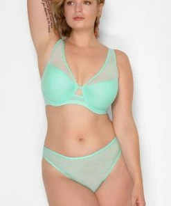 SAS Mesh Plunge Bra | Mint Chip Mesh