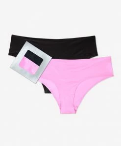 SAS No-Show Hipster Panty 2 Pack | Black/Light Violet