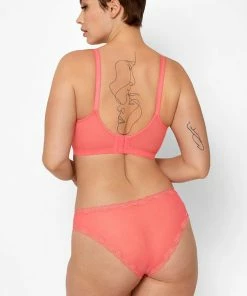 SAS Lace Trim Cheeky Panty 2 Pack | Punchy Peach/Black Hue Panties