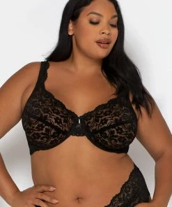 SAS Signature Lace Unlined Underwire Bra | Rich Black Lace Bras