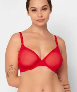 SAS Bras Sheer Mesh Demi Underwire Bra | Crantastic