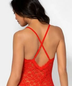 SAS Thong Panties Sheer Lace & Mesh Bodysuit | Scarlet Lace