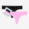 SAS No-Show Thong 2 Pack | Black Hue/Light Violet Panties