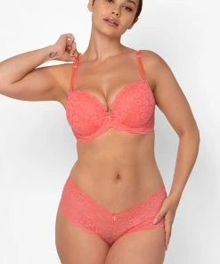SAS Signature Lace Push-Up Bra | Punchy Peach Bras