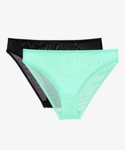 SAS Mesh High Leg Panty 2 Pack | Mint Chip/Black Hue