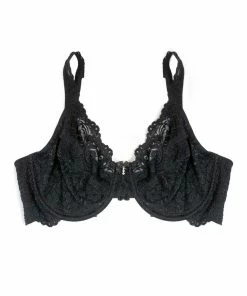 SAS Bras Plus Size Signature Lace Underwire Bra With Added Support | Rich Black Lace 7 SAS Bras Plus Size Signature Lace Underwire Bra With Added Support | Rich Black Lace