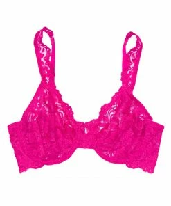 SAS Bras Signature Lace Unlined Underwire Bra | M Pink