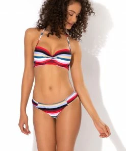 SAS Swim Secret Side Ruched Bikini Bottom | Rhumba Stripes