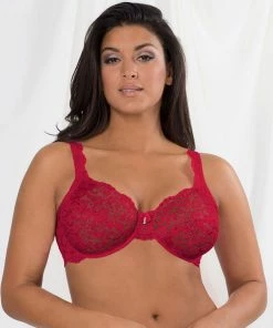 SAS Bras Plus Size Signature Lace Underwire Bra With Added Support | No No Red